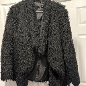 Black faux fur jacket from Windsor
